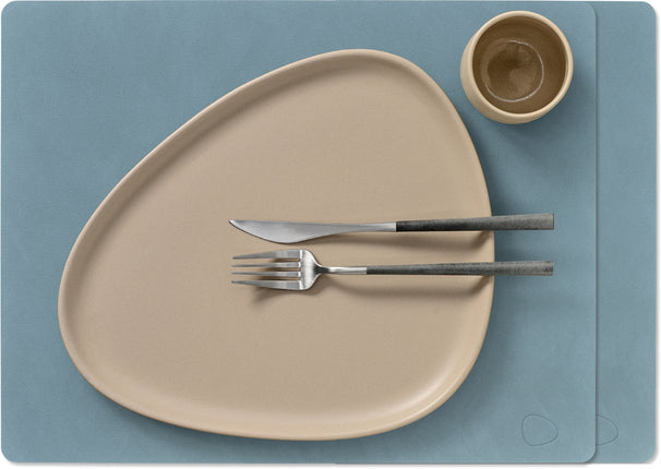 LIND DNA Placemats Nupo - Læder - Lysblå 45 x 35 cm - 2 Styk