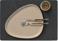 LIND DNA Placemats Nupo - Læder - Sort - 45 x 35 cm - 2 Stykker