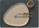 LIND DNA Placemats Hippo - Læder - Black Anthracite - 45 x 35 cm - 2 Stykker