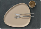 LIND DNA Placemats Hippo - Læder - Black Anthracite - 45 x 35 cm - 2 Stykker