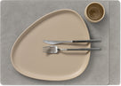 LIND DNA Placemats Hippo - Læder - Antracitgrå - 45 x 35 cm - 2 Stykker