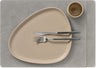 LIND DNA Placemats Hippo - Læder - Antracitgrå - 45 x 35 cm - 2 Stykker