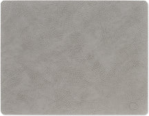 LIND DNA Placemats Hippo - Læder - Antracitgrå - 45 x 35 cm - 2 Stykker