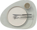 LIND DNA Placemats Nupo - Læder - Metallic - Kurvet - 44 x 37 cm - 2 Styk