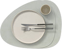 LIND DNA Placemats Nupo - Læder - Metallic - Kurvet - 44 x 37 cm - 2 Styk