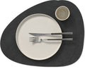 LIND DNA Placemats Nupo - Læder - Sort - Kurvet - 44 x 37 cm - 2 Styk
