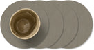 LIND DNA Underlag Nupo - Læder - Flint Grey - ø 10 cm - 4 Styk