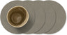 LIND DNA Underlag Nupo - Læder - Flint Grey - ø 10 cm - 4 Styk
