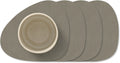 LIND DNA Underlag Nupo - Læder - Flint Grey - 13 x 11 cm - 4 Stk.