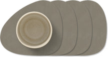 LIND DNA Underlag Nupo - Læder - Flint Grey - 13 x 11 cm - 4 Stk.