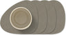 LIND DNA Underlag Nupo - Læder - Flint Grey - 13 x 11 cm - 4 Stk.