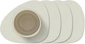 LIND DNA Underlag Nupo - Læder - Linen - 13 x 11 cm - 4 Styk
