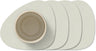 LIND DNA Underlag Nupo - Læder - Linen - 13 x 11 cm - 4 Styk