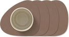 LIND DNA Underlag Nupo - Læder - Truffle - 13 x 11 cm - 4 Styk