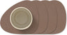 LIND DNA Underlag Nupo - Læder - Truffle - 13 x 11 cm - 4 Styk