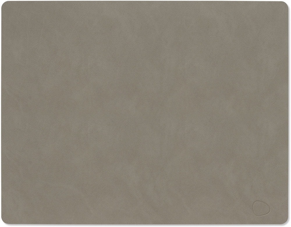 LIND DNA Placemats Nupo - Læder - Flint Grey - 45 x 35 cm - 2 Styk