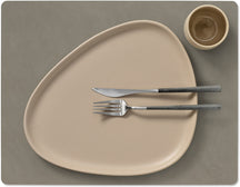 LIND DNA Placemats Nupo - Læder - Flint Grey - 45 x 35 cm - 2 Styk