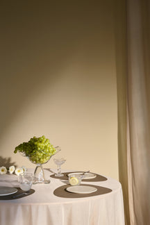 LIND DNA Placemats Nupo - Læder - Flint Grey - Curved - 44 x 37 cm - 2 Styk