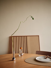 LIND DNA Placemats Nupo - Læder - Khaki - Curved - 44 x 37 cm - 2 Styk