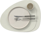 LIND DNA Placemats Nupo - Læder - Linen - Kurvet - 44 x 37 cm - 2 Styk