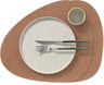 LIND DNA Placemats Nupo - Læder - Old Rose - Curved - 44 x 37 cm - 2 Styk