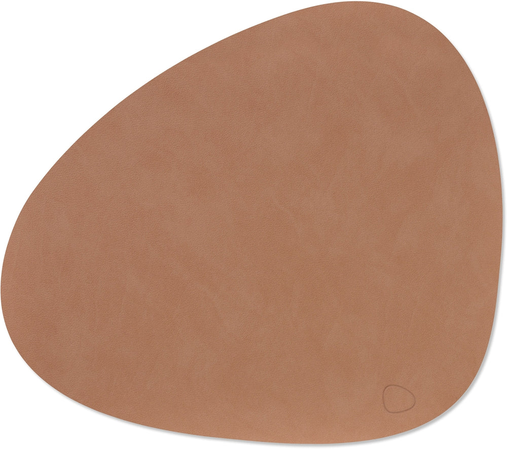 LIND DNA Placemats Nupo - Læder - Old Rose - Curved - 44 x 37 cm - 2 Styk