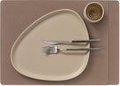 LIND DNA Placemats Nupo - Læder - Truffle - 45 x 35 cm - 2 Styk