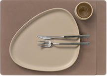 LIND DNA Placemats Nupo - Læder - Truffle - 45 x 35 cm - 2 Styk