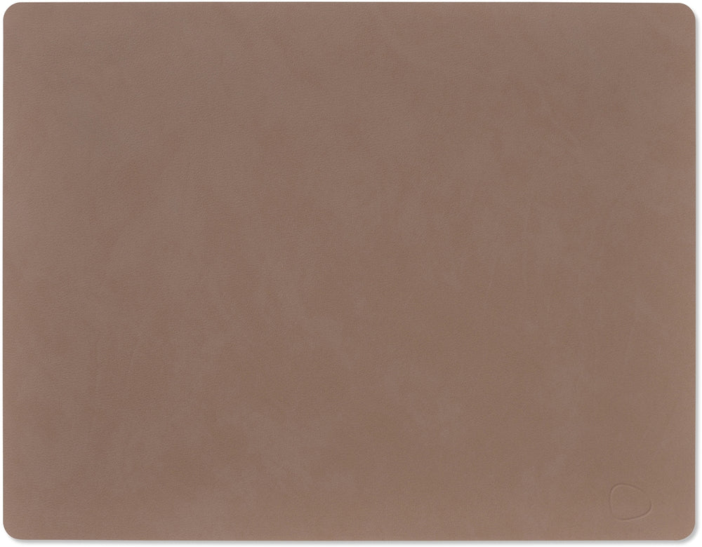 LIND DNA Placemats Nupo - Læder - Truffle - 45 x 35 cm - 2 Styk