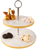 Jay Hill Etagere Marmor Guld - ø 20 & 25 cm - 2 Lag