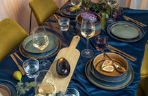 Cosy & Trendy Serviesset Quintana Green 18-delig / 6 personer - 6 dinerborde, 6 dybe bunde og 6 morgenbunde