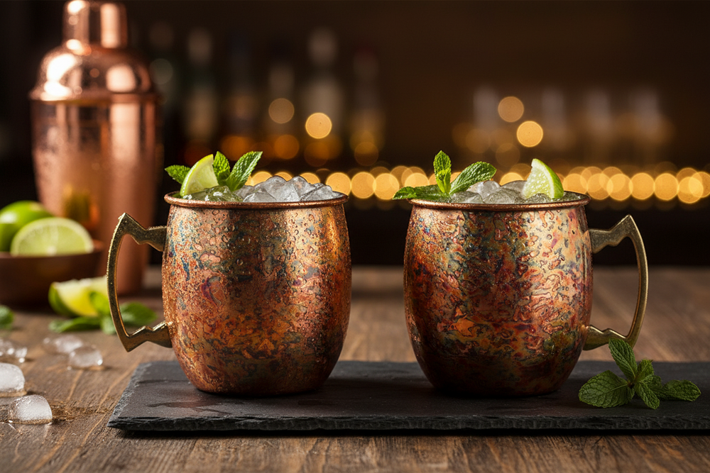 Cosy & Trendy Moscow Mule Cocktailbecher - Antik Kobber - 450 ml - 2 Styk