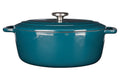 Cosy & Trendy Braadpan med deksel Fontestic Gietijzer Green Heron Ovaal - 31 x 24 cm / 6 Liter - emaljeret non-stick belægning