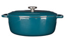 Cosy & Trendy Braadpan med deksel Fontestic Gietijzer Green Heron Ovaal - 31 x 24 cm / 6 Liter - emaljeret non-stick belægning