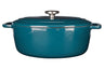 Cosy & Trendy Braadpan med deksel Fontestic Gietijzer Green Heron Ovaal - 31 x 24 cm / 6 Liter - emaljeret non-stick belægning