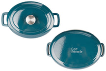 Cosy & Trendy Braadpan med deksel Fontestic Gietijzer Green Heron Ovaal - 31 x 24 cm / 6 Liter - emaljeret non-stick belægning