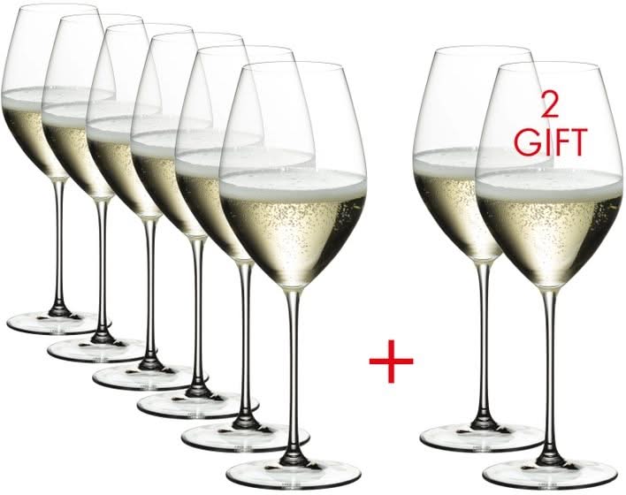 Riedel Champagneglas - Flutes - Veritas - 449 ml - Betal 6 Få 8