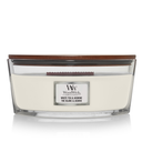 WoodWick Geurkaars Ellipse White Tea & Jasmine - 9 cm / 19 cm - Geurkaars i Glas - Houten Lont
