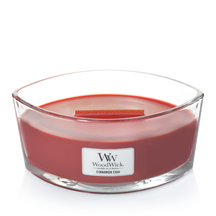 WoodWick Geurkaars Ellipse Cinnamon Chai - 9 cm / 19 cm - Geurkaars i Glas - Trævæge