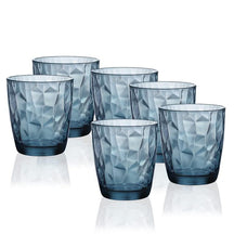 Bormioli Rocco Waterglazen Diamond - Blå - 390 ml - 6 stk.