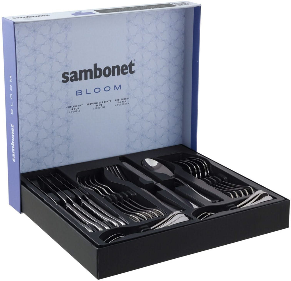Sambonet Bestekset Bloom - RVS - Monoblock - 24 delig / 6 personer