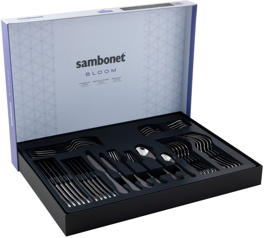 Sambonet Bestekset Bloom - RVS - Monoblock - 36 delig / 6 personer