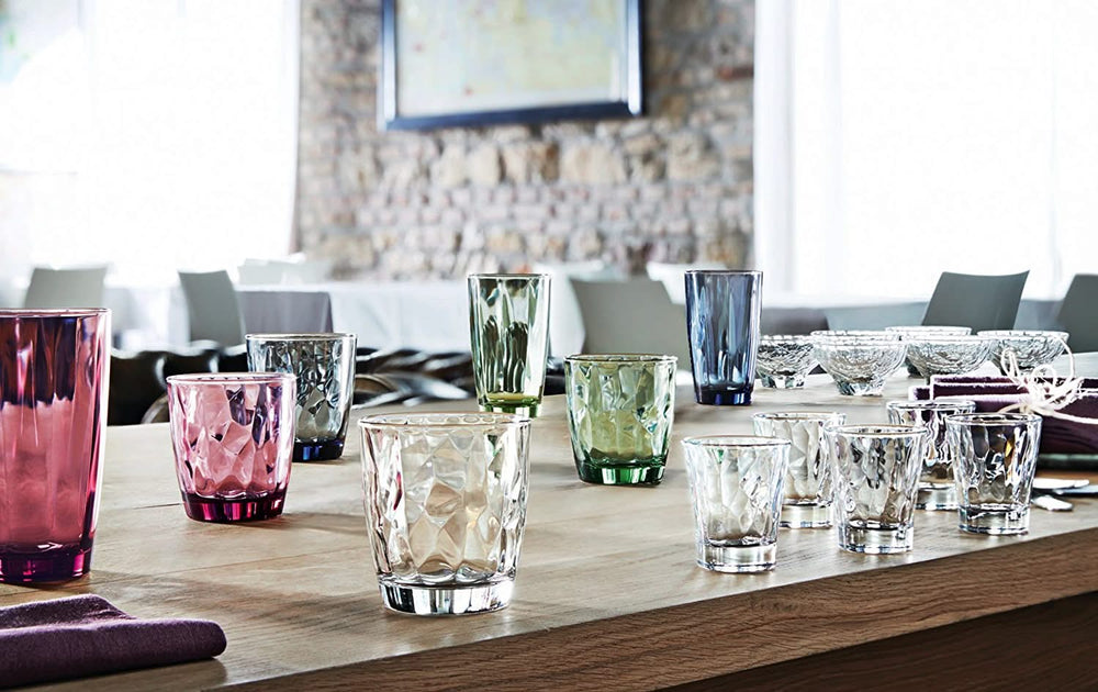 Bormioli Rocco Waterglazen Diamond - Blå - 300 ml - 6 stk.