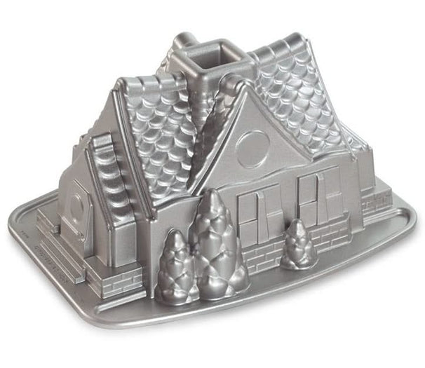 Nordic Ware Tulbandform Gingerbread House Bundt Sølv - Gietaluminium - 26 x 20 cm
