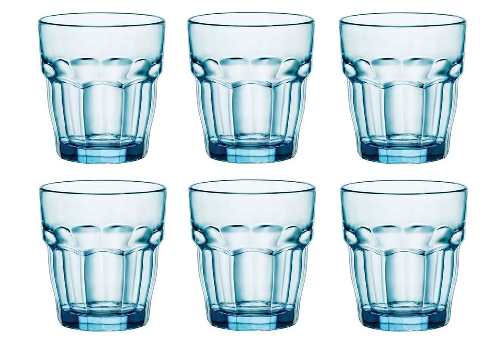 Bormioli Rocco Waterglazen Rock Bar - Blå - 270 ml - 6 styk