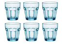 Bormioli Rocco Waterglazen Rock Bar - Blå - 270 ml - 6 styk