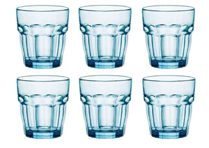 Bormioli Rocco Waterglazen Rock Bar - Blå - 270 ml - 6 styk