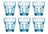 Bormioli Rocco Waterglazen Rock Bar - Blå - 270 ml - 6 styk