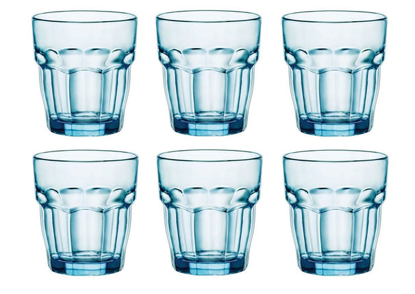 Bormioli Rocco Waterglazen Rock Bar - Blå - 270 ml - 6 styk