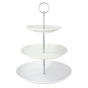 Cookinglife Etagère / serveertoren Food for Fun ø 16, 21 & 26 cm - 3-laags - 34 cm høj